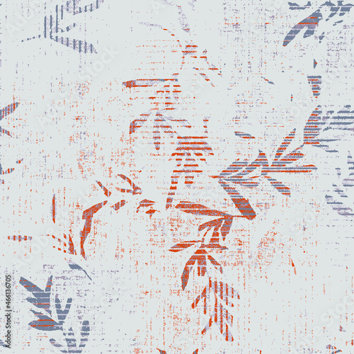 Seamless watercolor floral trendy chic pattern for surface print. High quality illustration. Luxury sophisticated graphic design. Emotional tender romantic feeling. Paint wash bleeds in paper.