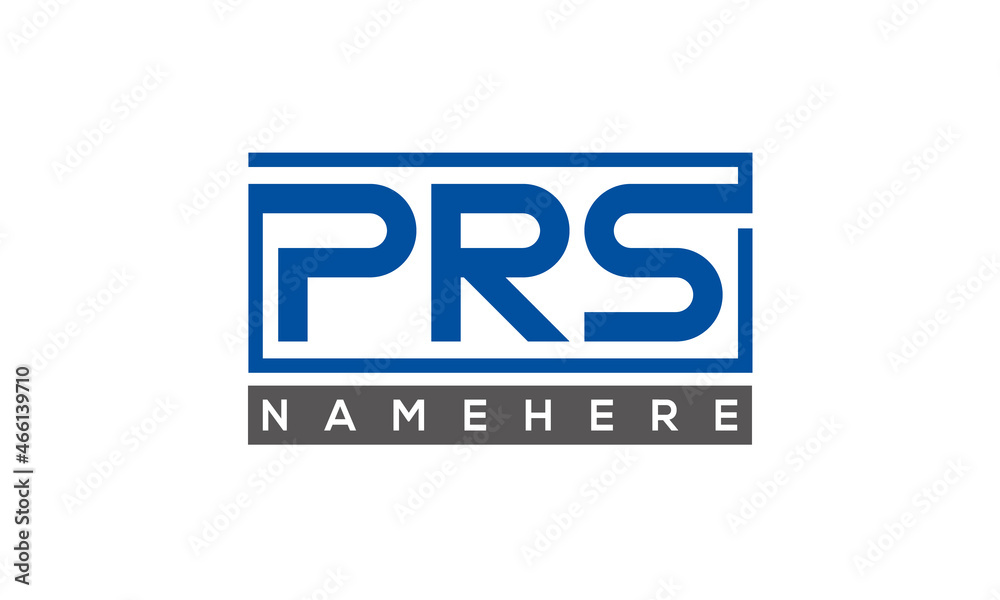 PRS Letters Logo With Rectangle Logo Vector PRS Letters Logo With Rectangle Logo Vector