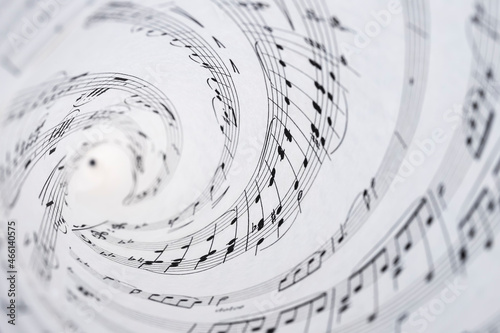 Photos music note background with spiral