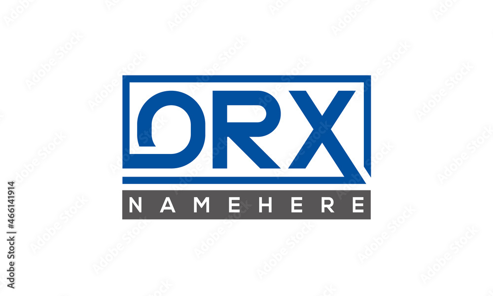 ORX Letters Logo With Rectangle Logo Vector ORX Letters Logo With Rectangle Logo Vector