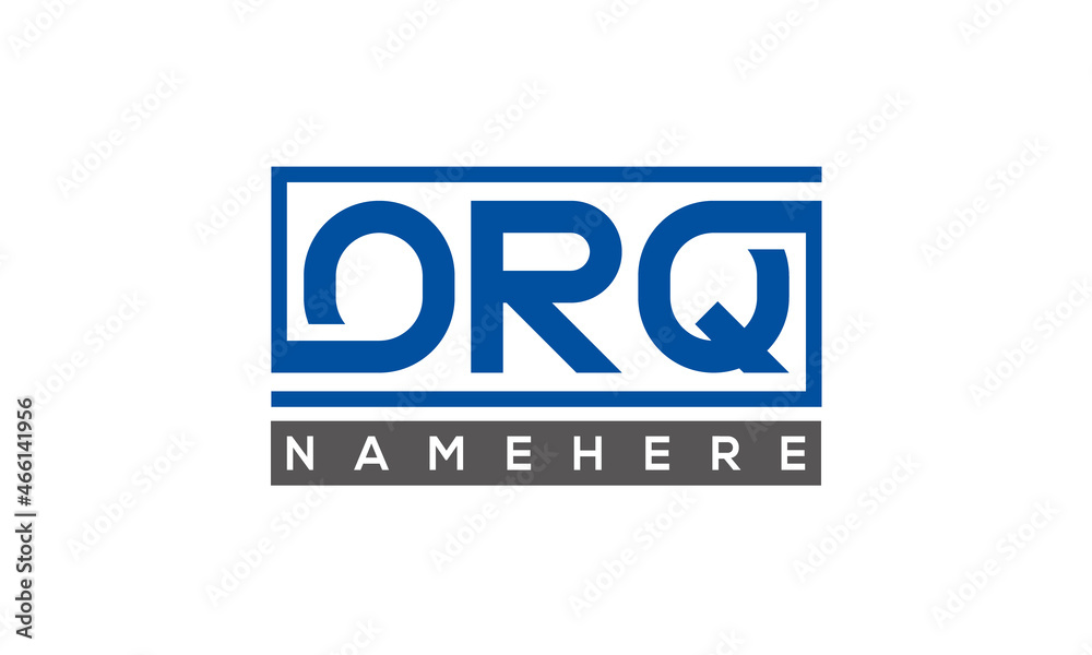 ORQ Letters Logo With Rectangle Logo Vector ORQ Letters Logo With Rectangle Logo Vector