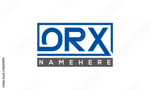 ORX Letters Logo With Rectangle Logo Vector photo