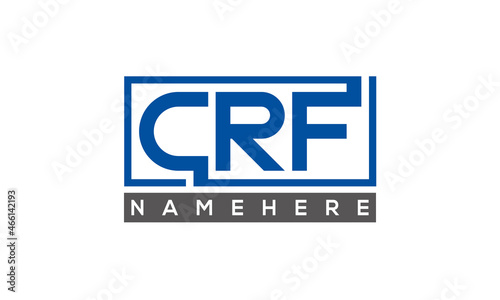 CRF Letters Logo With Rectangle Logo Vector