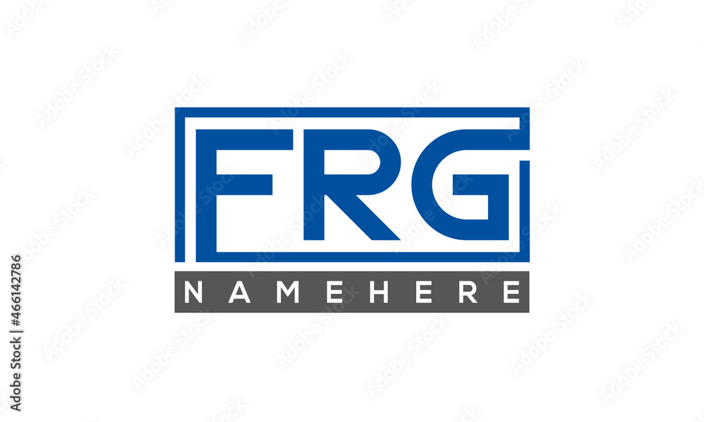 FRG Letters Logo With Rectangle Logo Vector FRG Letters Logo With Rectangle Logo Vector