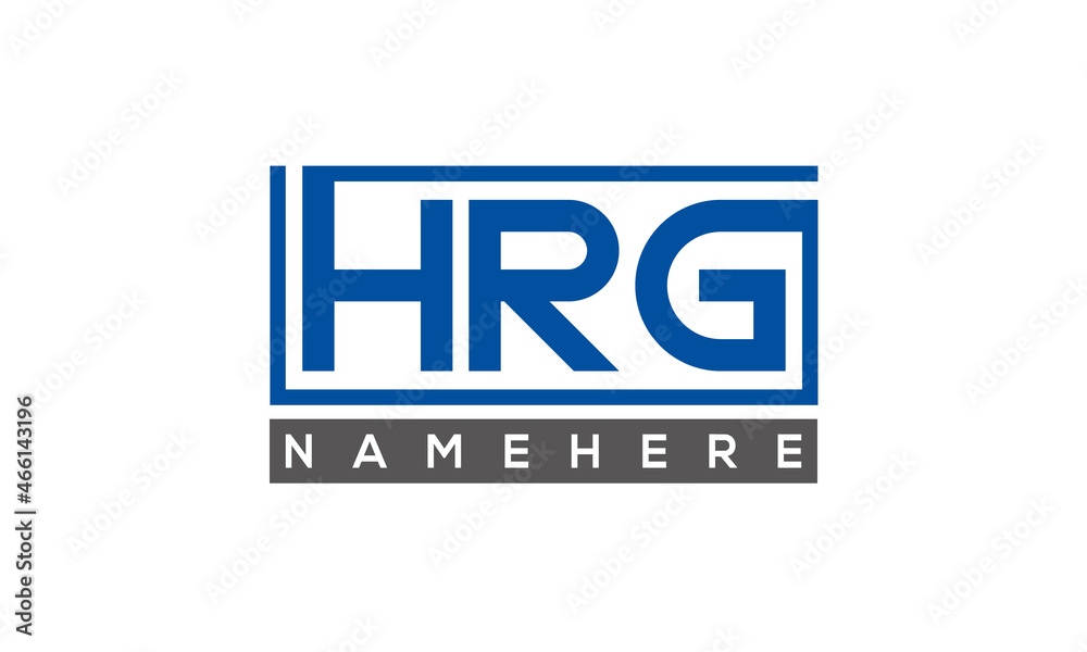 HRG Letters Logo With Rectangle Logo Vector HRG Letters Logo With Rectangle Logo Vector