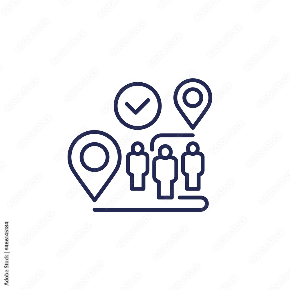relocate personnel, relocation line icon relocate personnel, relocation line icon