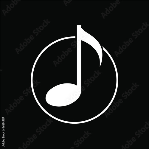 Music Notation Illustration for Icon, Symbol, Logo or Graphic Design Element. Vector Illustration 
