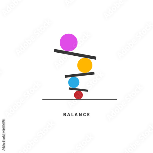Balance symbol. Harmony sign. Logo stability