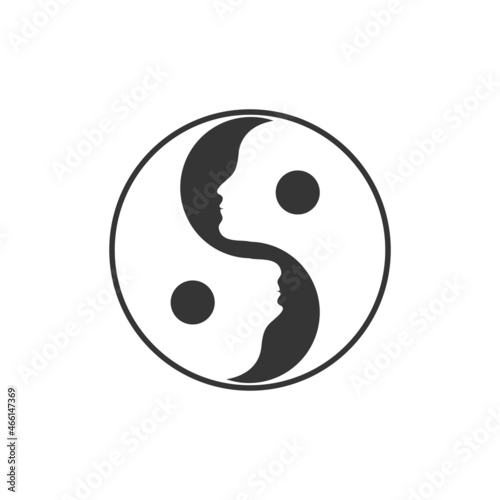 Androgynous symbol. Narcissistic personality disorder sign