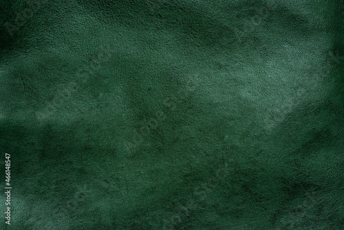 Green leather texture may used as background	