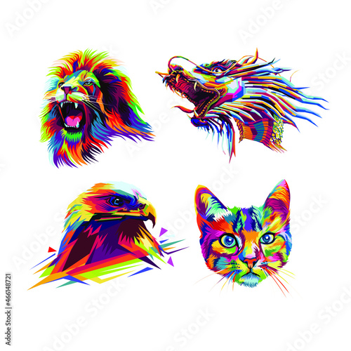 Set of Colorful Animal illustration