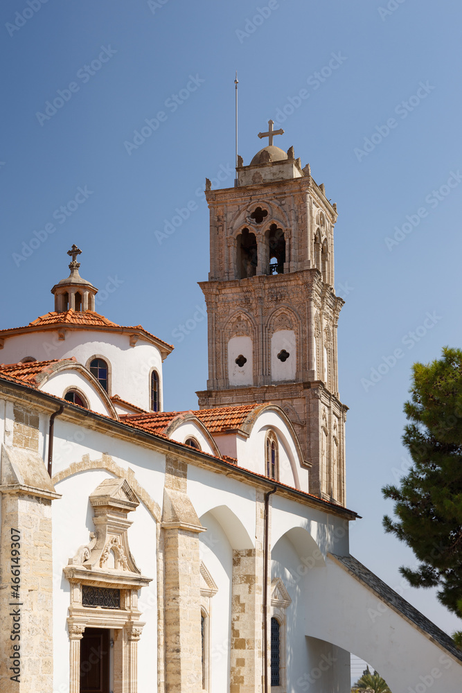 Old church in a mountain village. Beautiful view of the ancient village. Pano Lefkara village, Cyprus. Travel concept, landscape