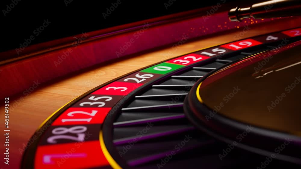 Presentation of a luxury casino roulette wheel with a yellow spinning fireball. Presentation of a luxury casino roulette wheel with a yellow spinning fireball.