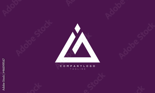 IG, GI, Abstract initial monogram letter alphabet logo design