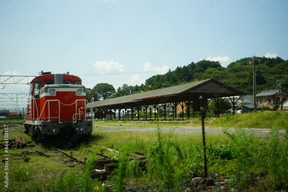 A summer day of Japanese local freight liner A summer day of Japanese local freight liner