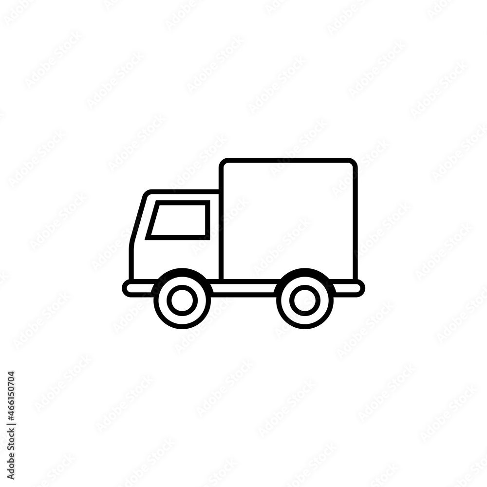 pickup truck icon, truck vector, transportation illustration