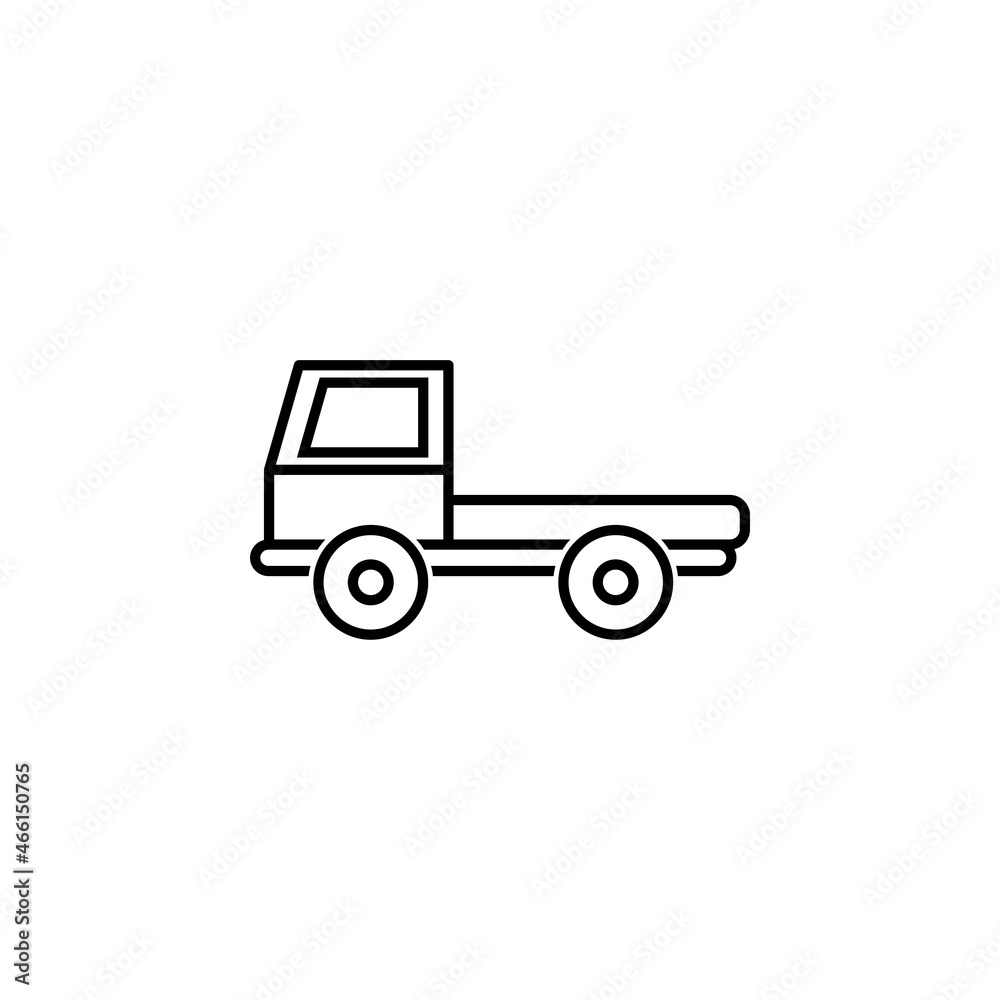 truck icon, delivery vector, car illustration