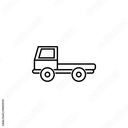 truck icon, delivery vector, car illustration