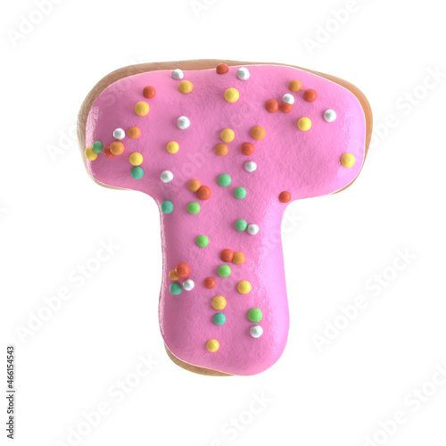 Wallpaper Mural Creative art alphabet of donuts,3d rendering. Cartoon bakery sweet tasty font. Pink letters and numbers,Birthday party celebration. Torontodigital.ca