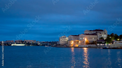Seascape with a view of the city. Sevastopol, Crimea