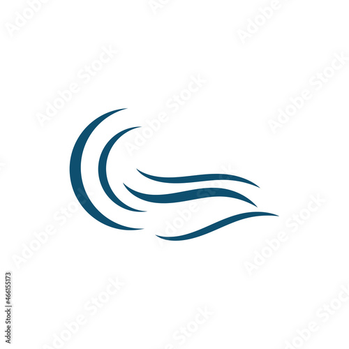 Water wave icon vector