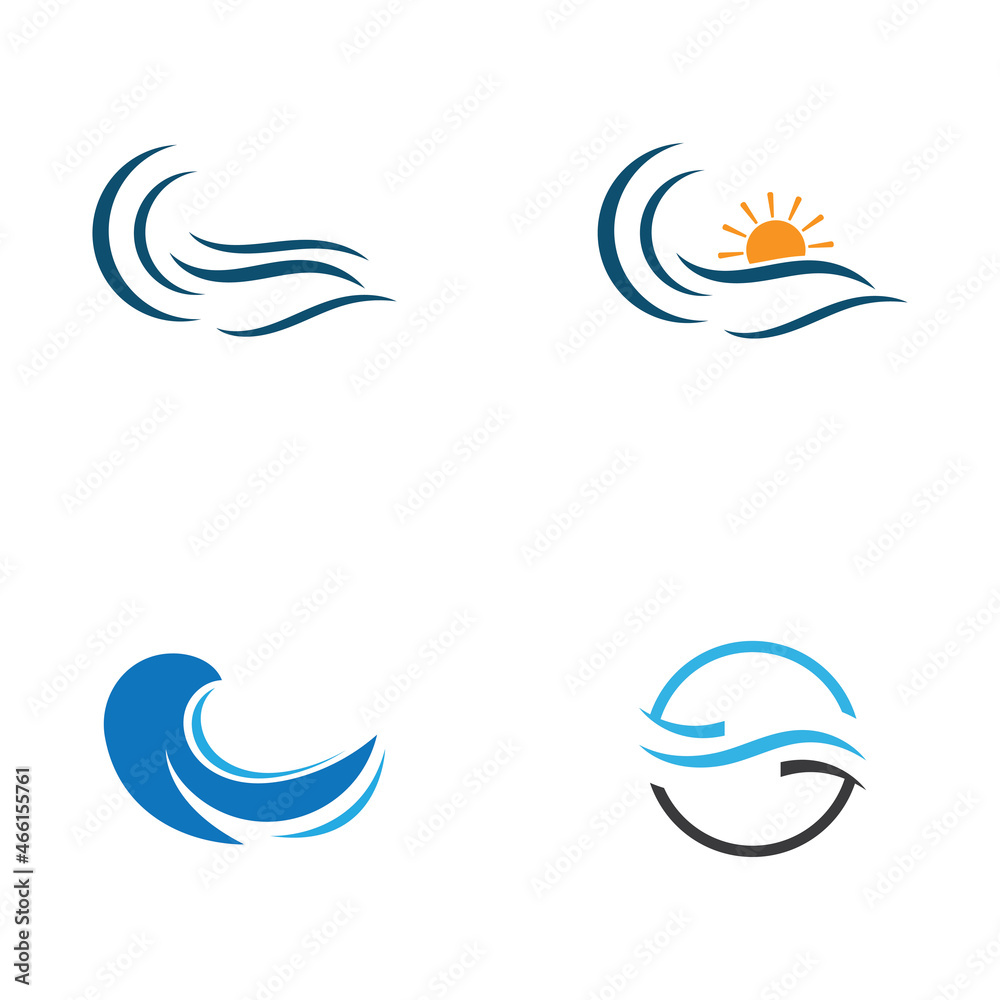 Naklejka premium Water wave icon vector