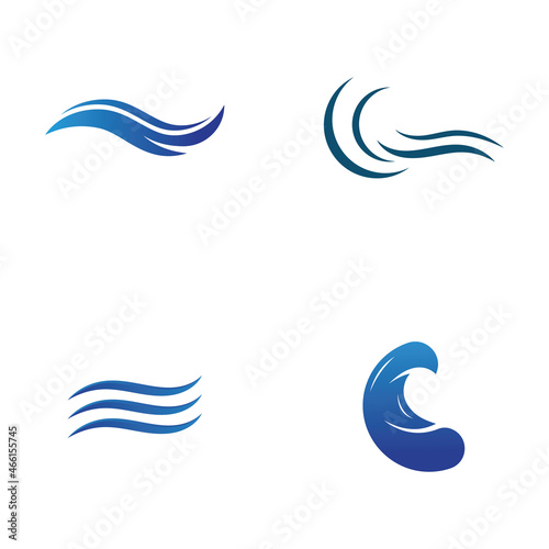 Water wave icon vector