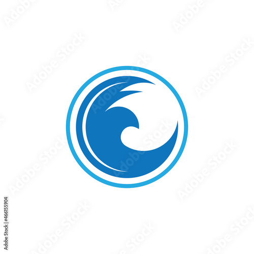 Water wave icon vector