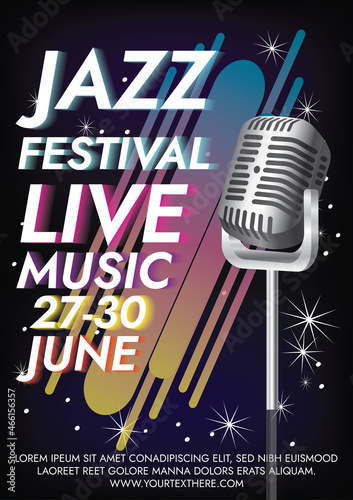 music festival poster for night party