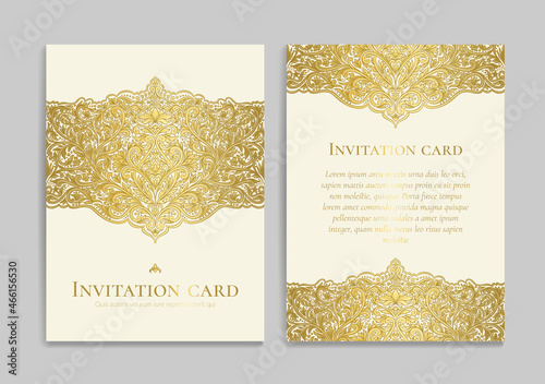 Abstract greeting card design. Luxury vector ornament template. Great for invitation, flyer, menu, brochure, postcard, background, wallpaper, decoration, packaging or any desired idea.