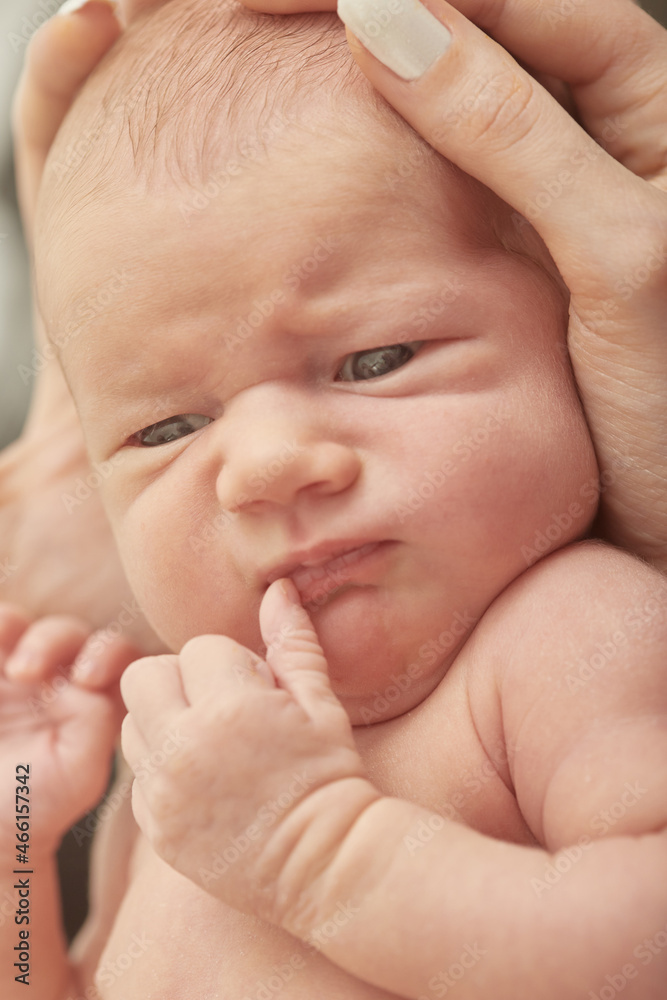 cute serious newborn