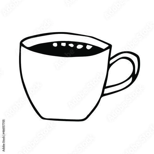 Coffee espresso vector illustration, hand drawing doodle