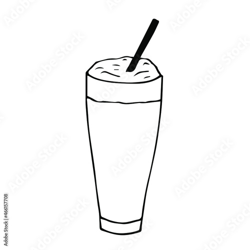 Coffee fredo vector illustration, hand drawing doodle photo