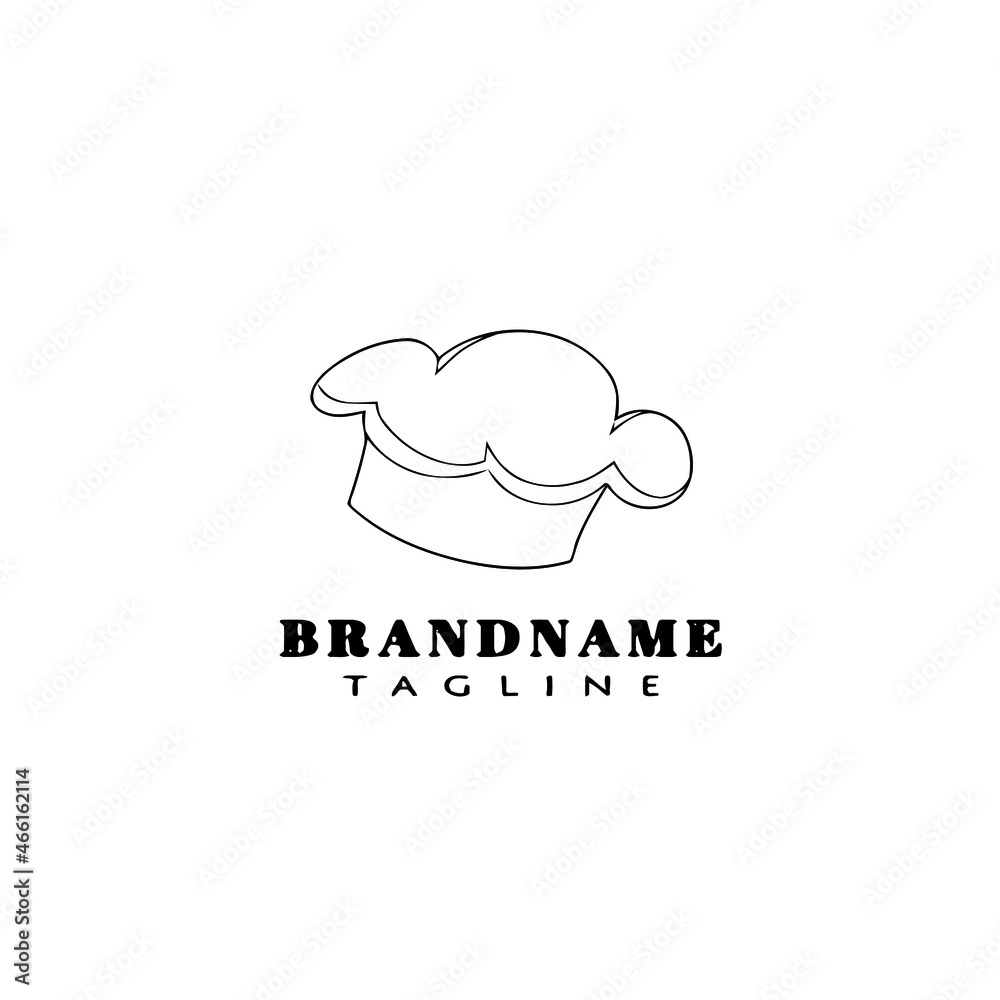 chef hat logo cartoon design icon template black flat vector illustration chef hat logo cartoon design icon template black flat vector illustration