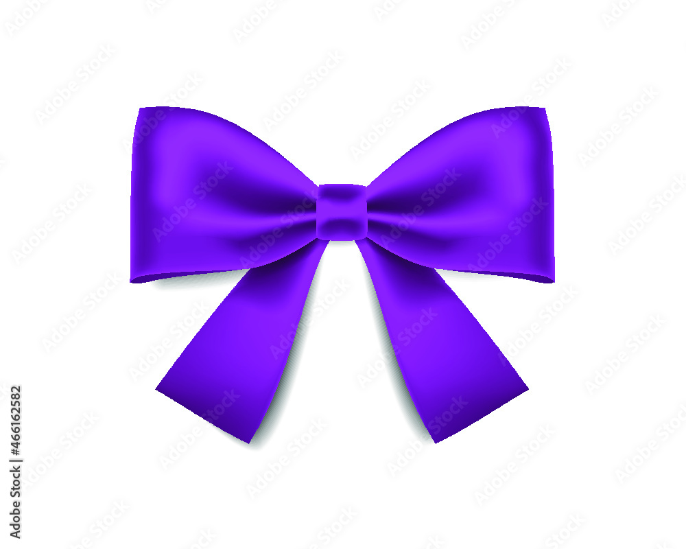 Violet bow isolated on a white background Violet bow isolated on a white background