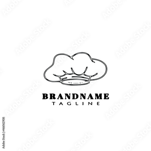 chef hat logo cute design icon template black isolated vector illustration