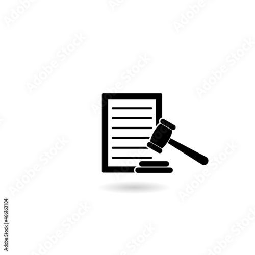Legal document icon isolated on white