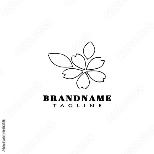 flower logo graphic icon design template black isolated vector illustration