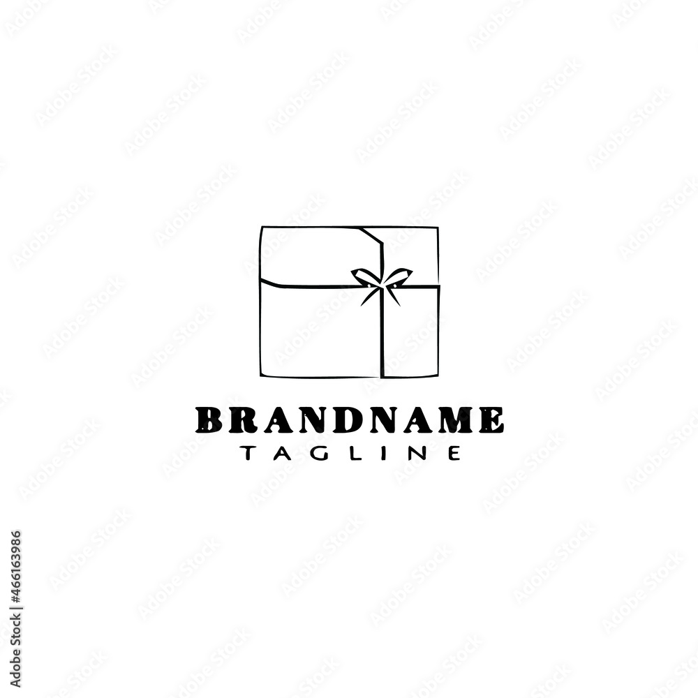gift box logo template icon design black isolated vector illustration gift box logo template icon design black isolated vector illustration