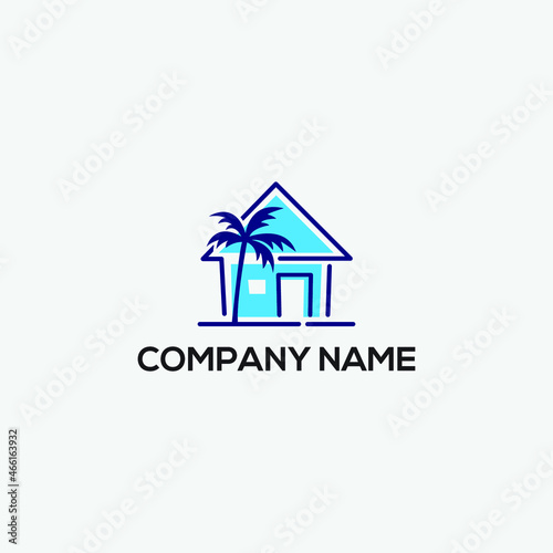 Eco-friendly beach logo design