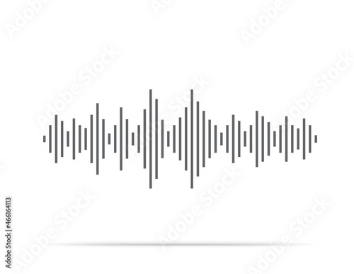 Sound wave abstract illustration. Vector banner template