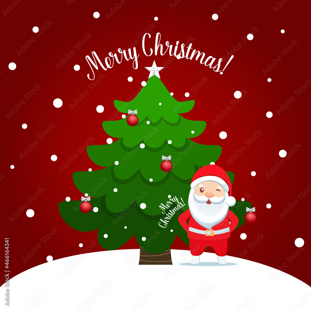 Decorated Christmas tree. Merry Christmas and Happy New Year background. Vector illustration. Decorated Christmas tree. Merry Christmas and Happy New Year background. Vector illustration.