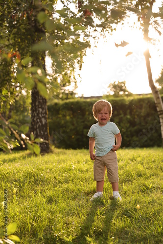 boy crying in the park © Светлана Назарова