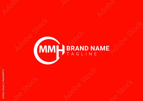 MMH letter logo and icon design template photo