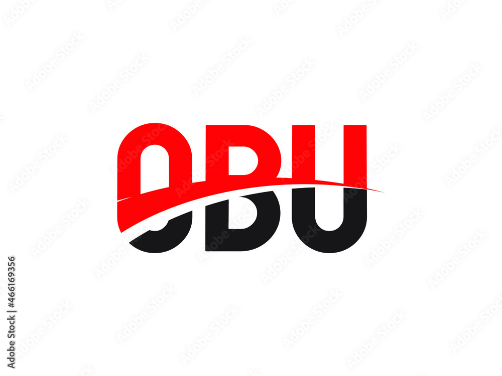 OBU Letter Initial Logo Design Vector Illustration OBU Letter Initial Logo Design Vector Illustration