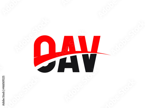 OAV Letter Initial Logo Design Vector Illustration