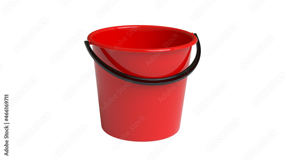 Bucket isolated on white background. 3d illustration. Bucket isolated on white background. 3d illustration.