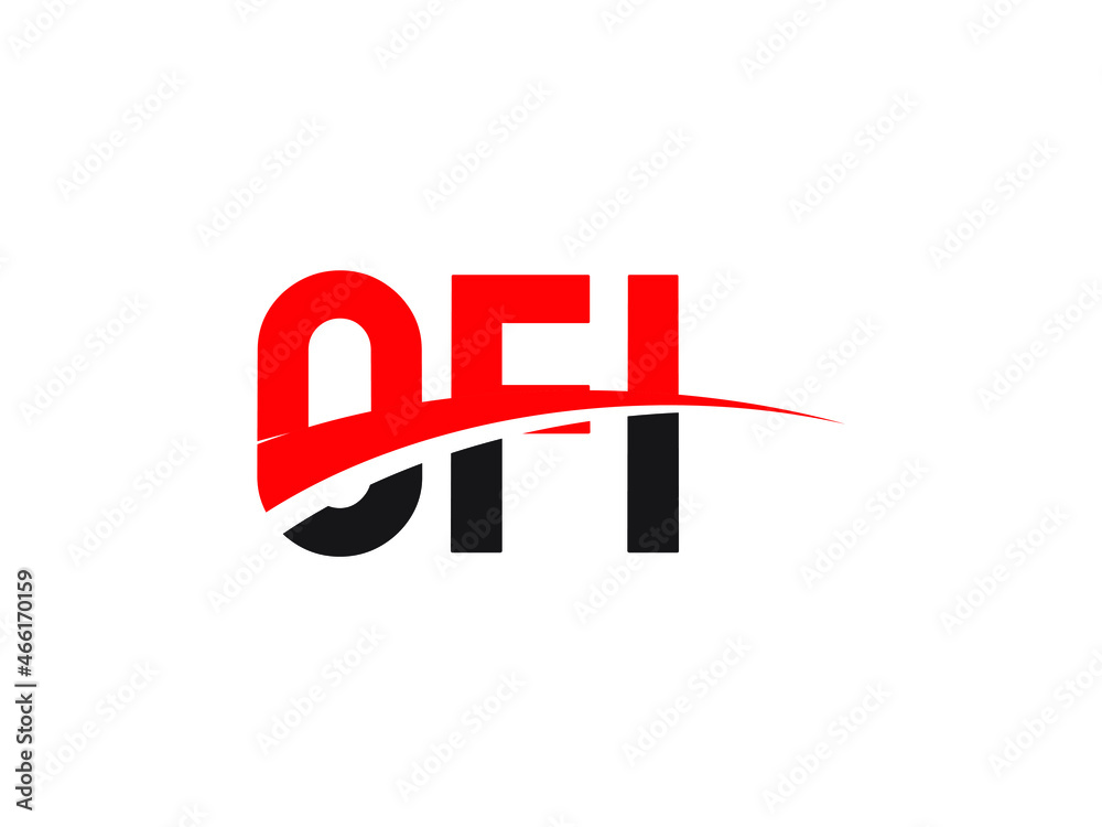 Obraz premium OFI Letter Initial Logo Design Vector Illustration