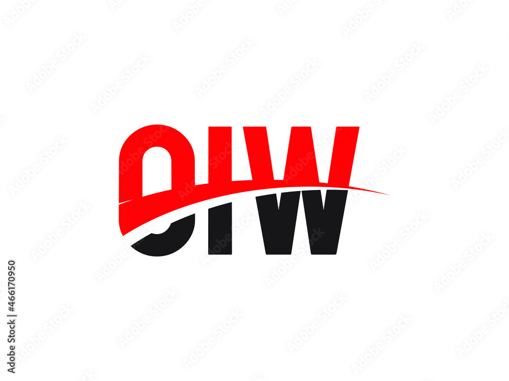 OIW Letter Initial Logo Design Vector Illustration
