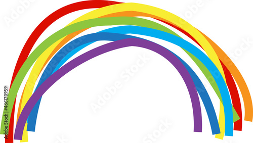 rainbow multicolored curved. Vector Illustration. EPS10